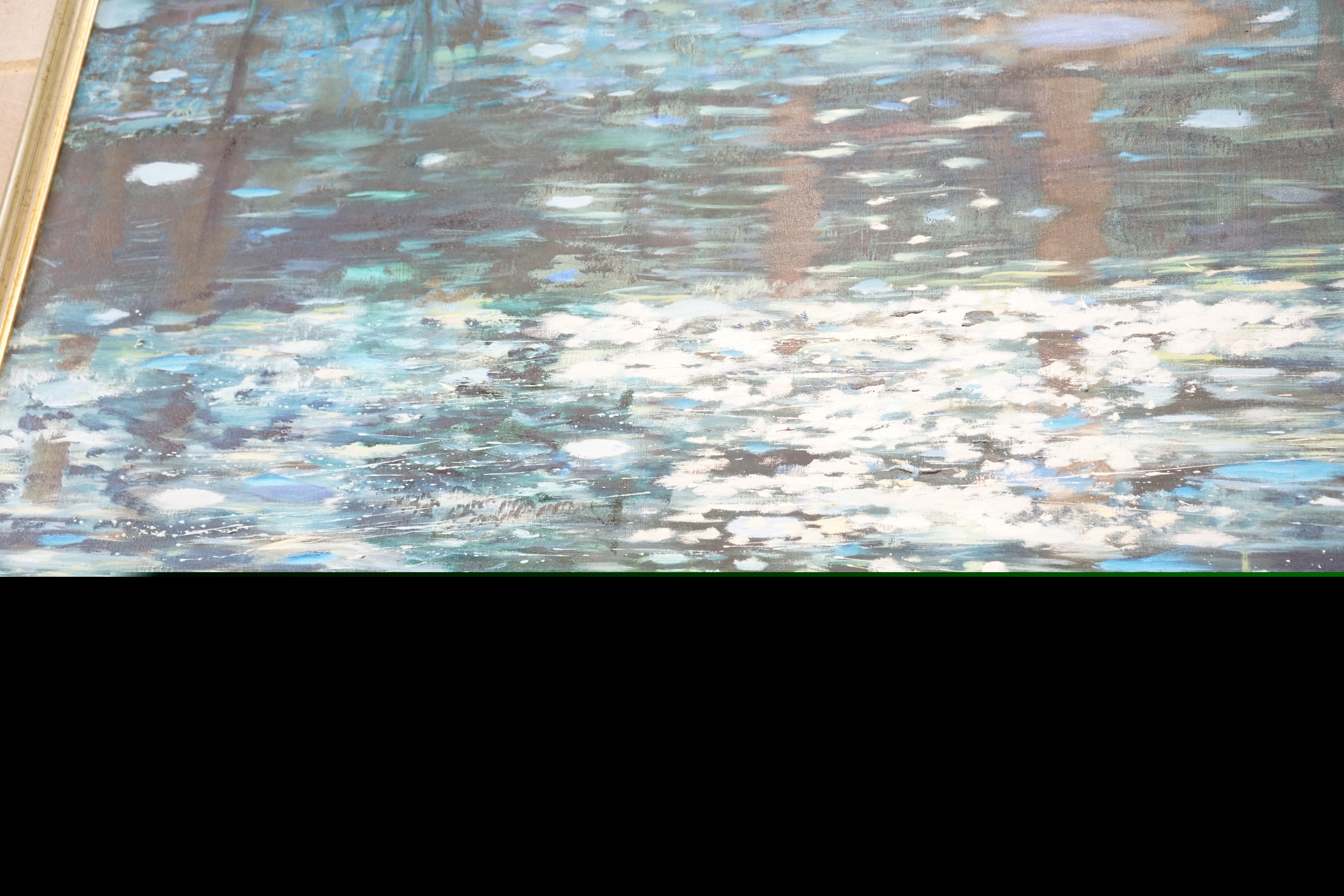 Fiona Weedon (1954-) - oil on canvas, Deep Waters, width 121cm, height 151cm